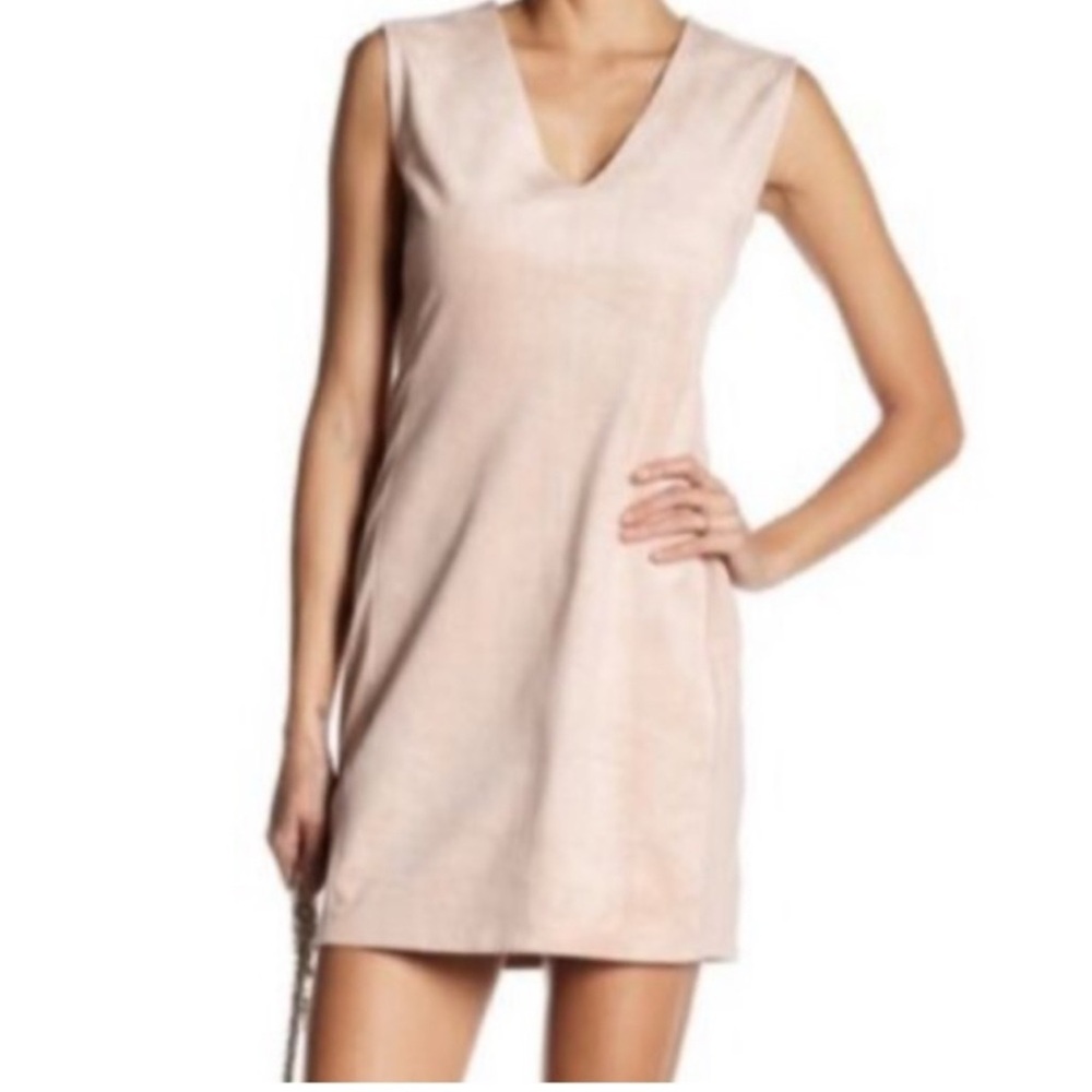 BCBGMaxAzria Malina Faux Suede pink Dress size: medium. In great condition
